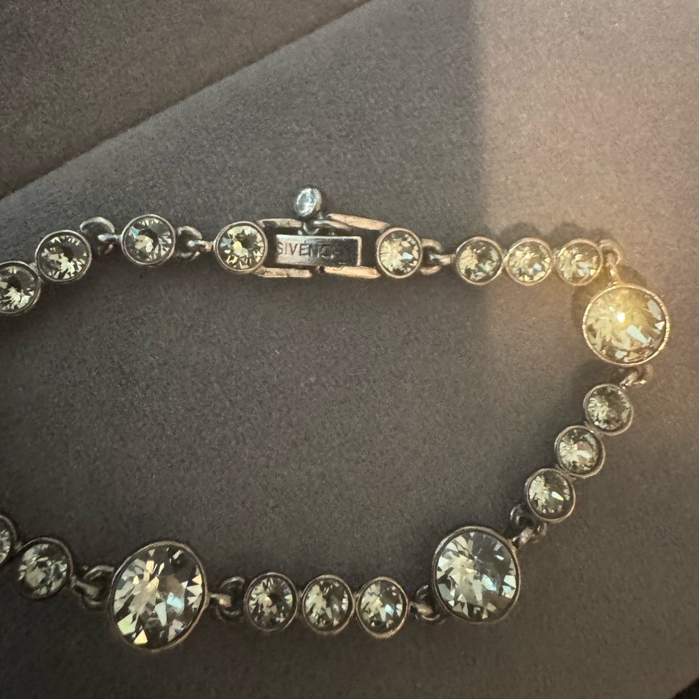 Givenchy Gunmetal chain with Hematite Crystal Bracelet